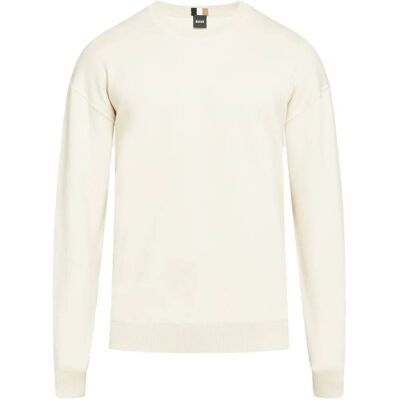 Sweter męski HUGO BOSS biały sweter bawełniany r. M Sweter męski HUGO BOSS biały sweter bawełniany r. M