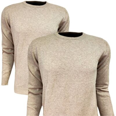 Anagre Sweter Męski Klasyczny Beżowy Casual Xxl Anagre Sweter Męski Klasyczny Beżowy Casual Xxl