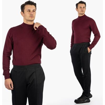 Inny producent Sweter Męski Półgolf Elegancki Klasyczny Bordowy Frilivin M Bordowy Inny producent Sweter Męski Półgolf Elegancki Klasyczny Bordowy Frilivin M Bordowy