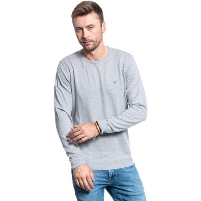 Sweter Męski Wrangler Crewneck Knit Mid Grey Mel W8A02Px37-Xl Sweter Męski Wrangler Crewneck Knit Mid Grey Mel W8A02Px37-Xl