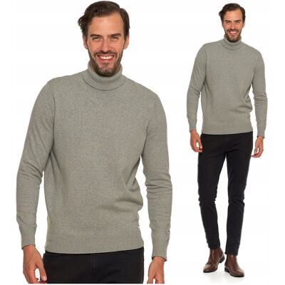 Sweter Męski Z Golfem Klasyczny Bawełna Modny Wygodny Szary Golf Moraj S Sweter Męski Z Golfem Klasyczny Bawełna Modny Wygodny Szary Golf Moraj S