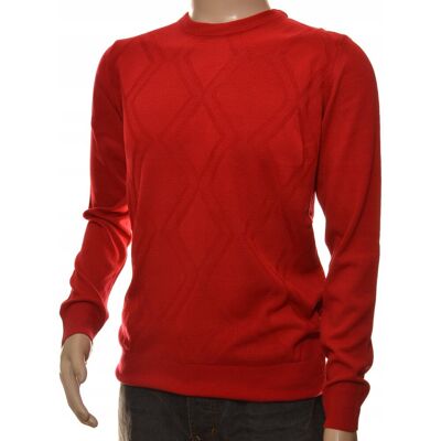 Inny producent Sweter sweterek męski czerwony z kaszmirem 3XL Inny producent Sweter sweterek męski czerwony z kaszmirem 3XL