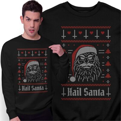 GILDAN Świąteczna Bluza Prezent Na Święta Hail Santa Mikołaj Świąteczny Sweter GILDAN Świąteczna Bluza Prezent Na Święta Hail Santa Mikołaj Świąteczny Sweter