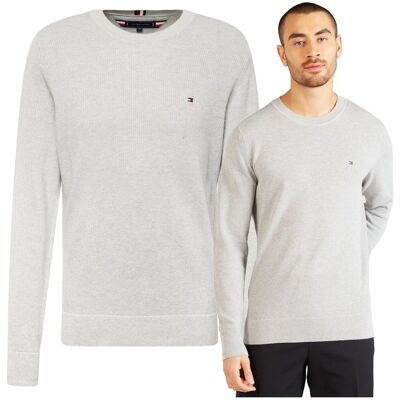 Szary Sweter Męski Premium Elegancki Tommy Hilfiger Bawełna Ładny r.XXL Szary Sweter Męski Premium Elegancki Tommy Hilfiger Bawełna Ładny r.XXL