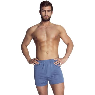 James Bradley Szorty męskie Smith z jedwabiu wiskozowego : Kolor - Jeans, Rozmiar - 56/XXL James Bradley Szorty męskie Smith z jedwabiu wiskozowego : Kolor - Jeans, Rozmiar - 56/XXL