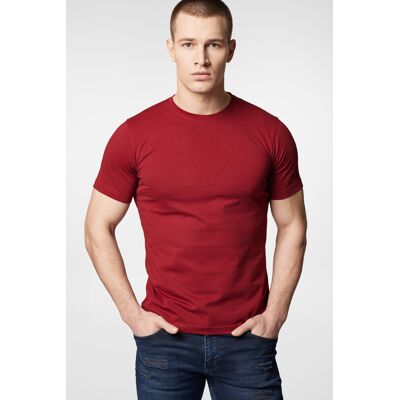 Próchnik T-shirt Bordowy Bawełniany PM6 Próchnik T-shirt Bordowy Bawełniany PM6
