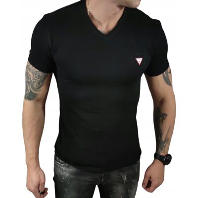 T-shirt Guess V-neck Super Slim Fit M2YI32J1314-JBLK BlackElastane - M T-shirt Guess V-neck Super Slim Fit M2YI32J1314-JBLK BlackElastane - M