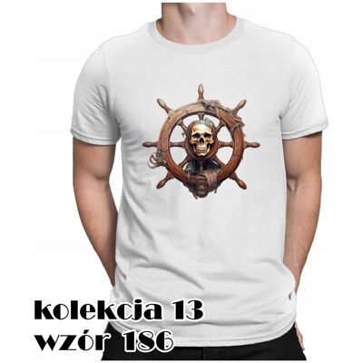 inna (Inny) T-SHIRT KOSZULKA MĘSKA KAPITAN STER KOŁO STEROWE CZASZKA PIRAT XXL inna (Inny) T-SHIRT KOSZULKA MĘSKA KAPITAN STER KOŁO STEROWE CZASZKA PIRAT XXL