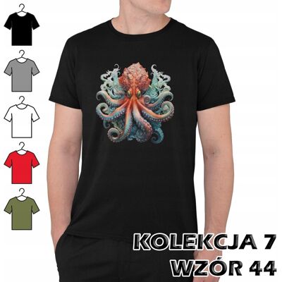inna (Inny) T-SHIRT KOSZULKA MĘSKA OŚMIORNICA POTWÓR MORSKI CTHULHU RAFA KORALOWA L inna (Inny) T-SHIRT KOSZULKA MĘSKA OŚMIORNICA POTWÓR MORSKI CTHULHU RAFA KORALOWA L