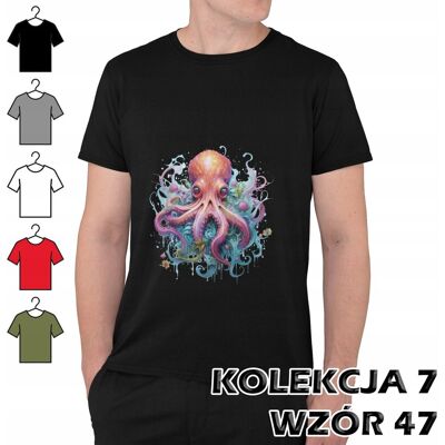 inna (Inny) T-SHIRT KOSZULKA MĘSKA OŚMIORNICA POTWÓR MORSKI MEDUZA RAFA KORALOWA L inna (Inny) T-SHIRT KOSZULKA MĘSKA OŚMIORNICA POTWÓR MORSKI MEDUZA RAFA KORALOWA L