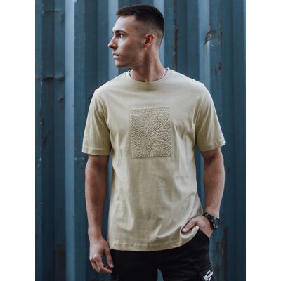 T-shirt męski beżowy Dstreet RX5518-M T-shirt męski beżowy Dstreet RX5518-M