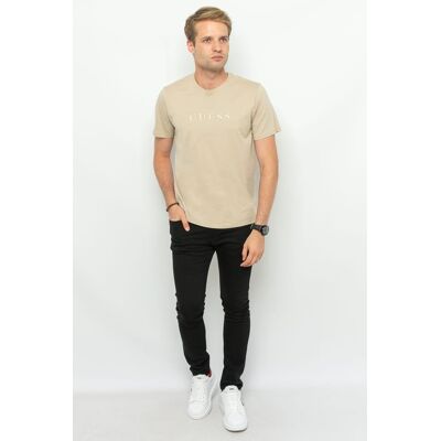 T-SHIRT MĘSKI GUESS M2BP47 K7HD0 BEŻOWY - S T-SHIRT MĘSKI GUESS M2BP47 K7HD0 BEŻOWY - S