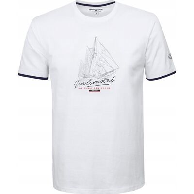 T-SHIRT Męski Koszulka BIAŁA Gruba Bawełna STORM 3XL Pako Jeans T-SHIRT Męski Koszulka BIAŁA Gruba Bawełna STORM 3XL Pako Jeans