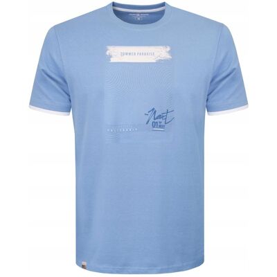 T-SHIRT Męski Koszulka BŁĘKITNA Gruba Bawełna SUMMER XXXL Pako Jeans T-SHIRT Męski Koszulka BŁĘKITNA Gruba Bawełna SUMMER XXXL Pako Jeans