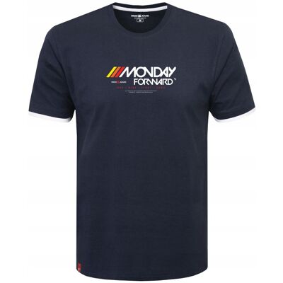 T-SHIRT Męski Koszulka GRANATOWA Gruba Bawełna MONDAY 3XL Pako Jeans T-SHIRT Męski Koszulka GRANATOWA Gruba Bawełna MONDAY 3XL Pako Jeans