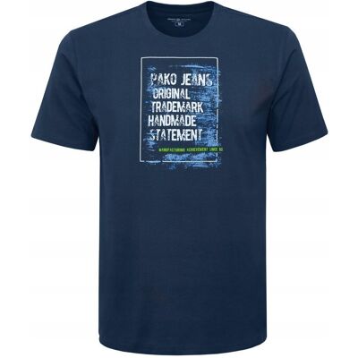 T-SHIRT Męski Koszulka GRANATOWA Gruba Bawełna WEST ONE 3XL Pako Jeans T-SHIRT Męski Koszulka GRANATOWA Gruba Bawełna WEST ONE 3XL Pako Jeans