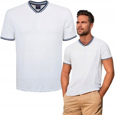 T-SHIRT Męski Koszulka w Serek BIAŁA Bawełniana MORLY 3XL Pako Jeans T-SHIRT Męski Koszulka w Serek BIAŁA Bawełniana MORLY 3XL Pako Jeans