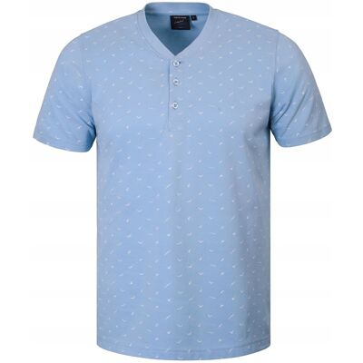 T-SHIRT Męski Koszulka w Serek BŁĘKITNA Bawełna Pika TINO 3XL Pako Jeans T-SHIRT Męski Koszulka w Serek BŁĘKITNA Bawełna Pika TINO 3XL Pako Jeans