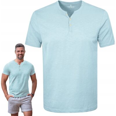 T-SHIRT Męski Koszulka w Serek BŁĘKITNA Bawełniana NOEL 3XL Pako Jeans T-SHIRT Męski Koszulka w Serek BŁĘKITNA Bawełniana NOEL 3XL Pako Jeans