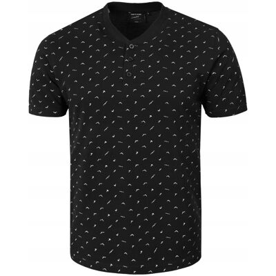 T-SHIRT Męski Koszulka w Serek CZARNA Bawełna Pika TINO 3XL Pako Jeans T-SHIRT Męski Koszulka w Serek CZARNA Bawełna Pika TINO 3XL Pako Jeans
