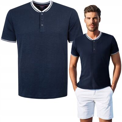 T-SHIRT Męski Koszulka w Serek GRANATOWA Bawełniana MORLY 3XL Pako Jeans T-SHIRT Męski Koszulka w Serek GRANATOWA Bawełniana MORLY 3XL Pako Jeans