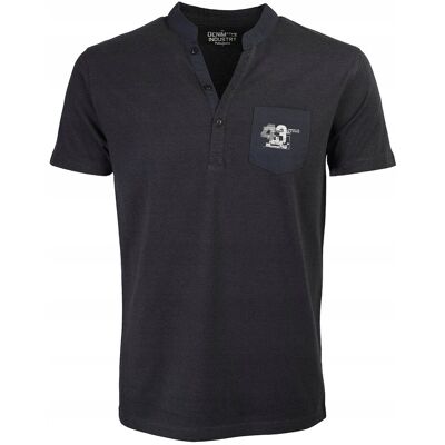 Pako Jeans T-Shirt Męski Koszulka W Serek Verde Grafit M Pako Jeans T-Shirt Męski Koszulka W Serek Verde Grafit M