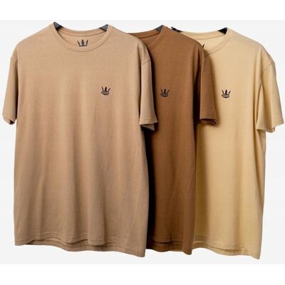 Jigga Wear T-SHIRT MĘSKI MODNY Zestaw 3 SZTUKI KOSZULKI Jigga BAWEŁNIANE BRĄZ BEŻ L Jigga Wear T-SHIRT MĘSKI MODNY Zestaw 3 SZTUKI KOSZULKI Jigga BAWEŁNIANE BRĄZ BEŻ L
