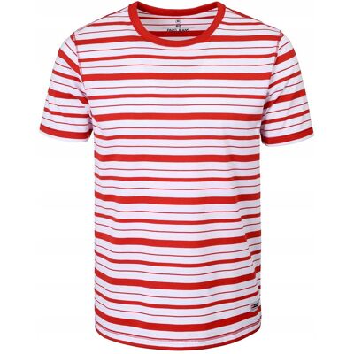T-SHIRT Męski REDISH Koszulka BIAŁA w PASKI Gruba Bawełna 3XL Pako Jeans T-SHIRT Męski REDISH Koszulka BIAŁA w PASKI Gruba Bawełna 3XL Pako Jeans