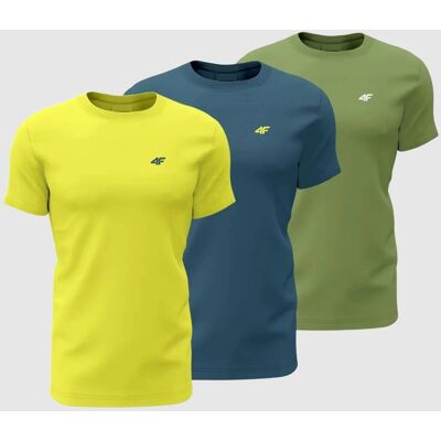 T-shirt męski (ZESTAW KOSZULEK 3 SZT.) 4F 4FWSS26TTSHM4217-90S MULTICOLOR 3XL T-shirt męski (ZESTAW KOSZULEK 3 SZT.) 4F 4FWSS26TTSHM4217-90S MULTICOLOR 3XL