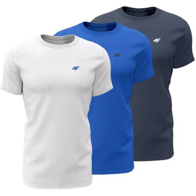 T-shirt męski (ZESTAW KOSZULEK 3 SZT.) 4F 4FWSS26TTSHM4479-90S MULTICOLOR 3XL T-shirt męski (ZESTAW KOSZULEK 3 SZT.) 4F 4FWSS26TTSHM4479-90S MULTICOLOR 3XL