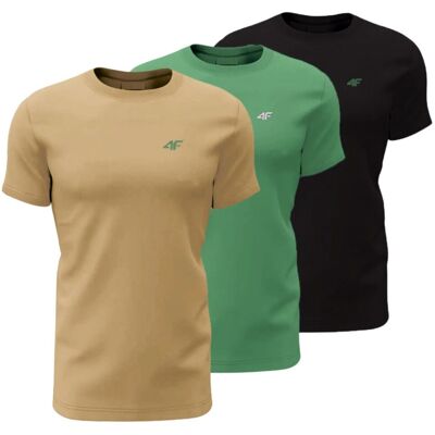 T-shirt męski (ZESTAW KOSZULEK 3 SZT.) 4F 4FWSS26TTSHM4481-91S MULTICOLOR 3XL T-shirt męski (ZESTAW KOSZULEK 3 SZT.) 4F 4FWSS26TTSHM4481-91S MULTICOLOR 3XL