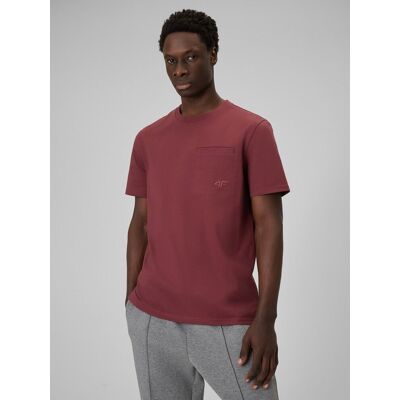 T-shirt regular gładki męski 4F 4FRSS26TTSHM3637-60S Czerwony S T-shirt regular gładki męski 4F 4FRSS26TTSHM3637-60S Czerwony S