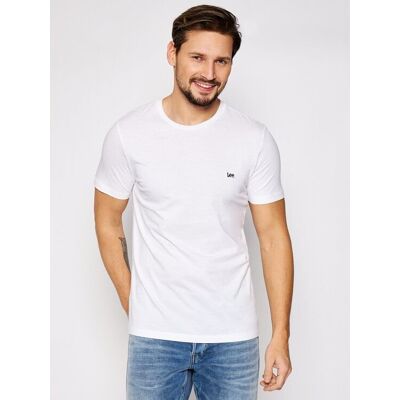 t-shirt uomo lee 112113578 patch logo white t-shirt uomo lee 112113578 patch logo white