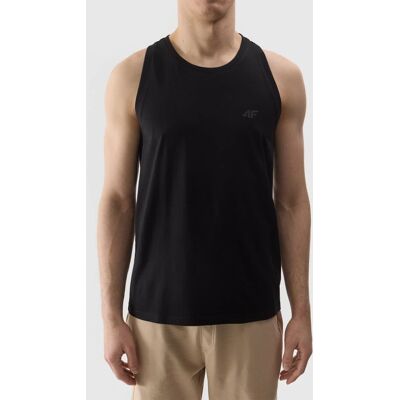 Tank top regular gładki męski 4F 4FWSS24TSLEM076-20S Czarny Tank top regular gładki męski 4F 4FWSS24TSLEM076-20S Czarny