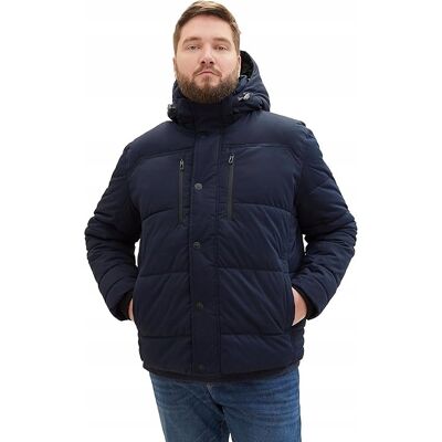 Tom Tailor Męska Kurtka z Kapturem Pikowana Granatowa Plus Size 4XL Jxa Tom Tailor Męska Kurtka z Kapturem Pikowana Granatowa Plus Size 4XL Jxa