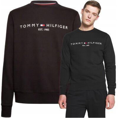 Tommy Hilfiger bluza męska czarna bez kaptura est 1985 r.XXL Tommy Hilfiger bluza męska czarna bez kaptura est 1985 r.XXL