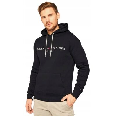 Tommy Hilfiger BLUZA MĘSKA CZARNA Z LOGO XXL 6BA Tommy Hilfiger BLUZA MĘSKA CZARNA Z LOGO XXL 6BA