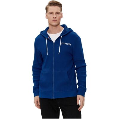 Tommy Hilfiger Bluza Męska Full Zip Hoodie Kobaltowa R. L Tommy Hilfiger Bluza Męska Full Zip Hoodie Kobaltowa R. L