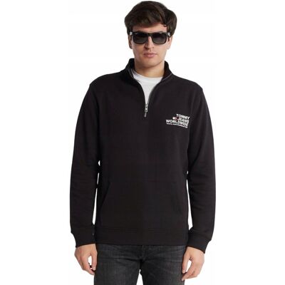 Tommy Hilfiger Bluza Męska Tjm Reg Entry Graphic Half-Zip Czarna R.L Tommy Hilfiger Bluza Męska Tjm Reg Entry Graphic Half-Zip Czarna R.L