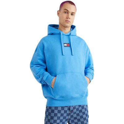 Tommy Hilfiger Bluza Męska Tjm Tommy Badge Hoodie Niebieska Dm0Dm10904 C4H M Tommy Hilfiger Bluza Męska Tjm Tommy Badge Hoodie Niebieska Dm0Dm10904 C4H M