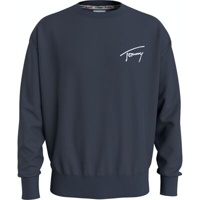 Tommy Hilfiger Bluza Męska Tjm Tommy Signature Crew Navy Dm0Dm15206 C87 M Tommy Hilfiger Bluza Męska Tjm Tommy Signature Crew Navy Dm0Dm15206 C87 M