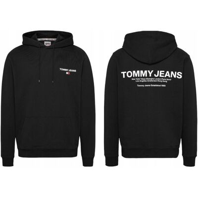 Tommy Hilfiger Bluza Męska Z Kapturem Tjm Entry Graphic Hoodie Czarna R.L Tommy Hilfiger Bluza Męska Z Kapturem Tjm Entry Graphic Hoodie Czarna R.L