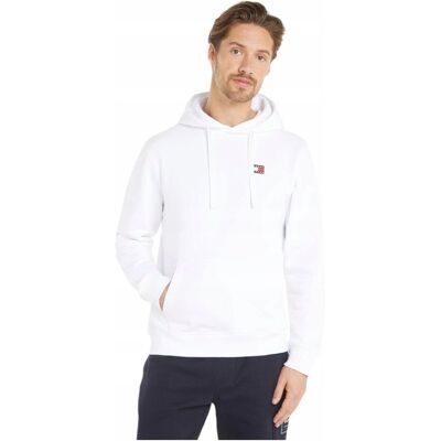 Tommy Hilfiger Bluza Męska Z Kapturem Tjm Reg Badge Hoodie Ext Biała R.L Tommy Hilfiger Bluza Męska Z Kapturem Tjm Reg Badge Hoodie Ext Biała R.L