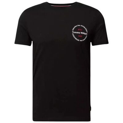 Tommy Hilfiger czarny T-shirt meski bawełna, Rozmiar M Tommy Hilfiger czarny T-shirt meski bawełna, Rozmiar M