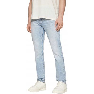 Tommy Hilfiger Jeansy Męskie Chinos Jasnoniebieskie Proste 33/32 I1D Tommy Hilfiger Jeansy Męskie Chinos Jasnoniebieskie Proste 33/32 I1D