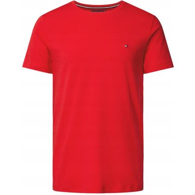 koszulka meska czerwony tshirt logo okragly dekolt TOMMY HILFIGER koszulka meska czerwony tshirt logo okragly dekolt r.XXL koszulka meska czerwony tshirt logo okragly dekolt TOMMY HILFIGER koszulka meska czerwony tshirt logo okragly dekolt r.XXL