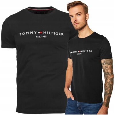 Tommy Hilfiger koszulka meska tshirt meski est 1985 czarny WYSZCZUPLA r.S Tommy Hilfiger koszulka meska tshirt meski est 1985 czarny WYSZCZUPLA r.S