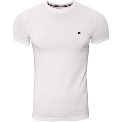 Tommy Hilfiger Koszulka T-Shirt Core Stretch Slim Cneck Tee White 0867896625 100 M Tommy Hilfiger Koszulka T-Shirt Core Stretch Slim Cneck Tee White 0867896625 100 M