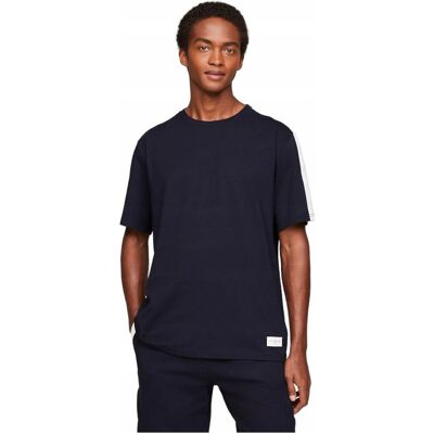 Tommy Hilfiger Męska Koszulka T-Shirt Ss Tee Logo Granatowy R.M Tommy Hilfiger Męska Koszulka T-Shirt Ss Tee Logo Granatowy R.M