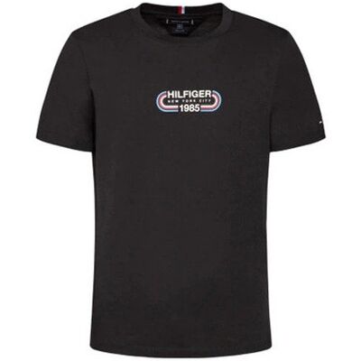 Tommy Hilfiger Regular Fit koszulka męska czarna, Rozmiar L Tommy Hilfiger Regular Fit koszulka męska czarna, Rozmiar L